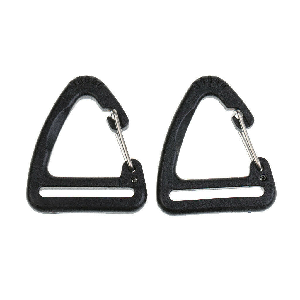 10x Plastic Buckles Hook Climbing Carabiner Hanging Keychain Link Strap 25mm