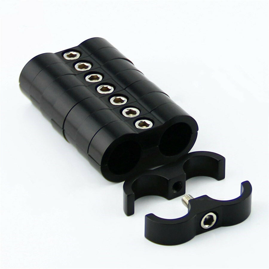 8x AN-10 Braided Internal Hose Separator Clamp Fitting Adapter Bracket 19mm I.D