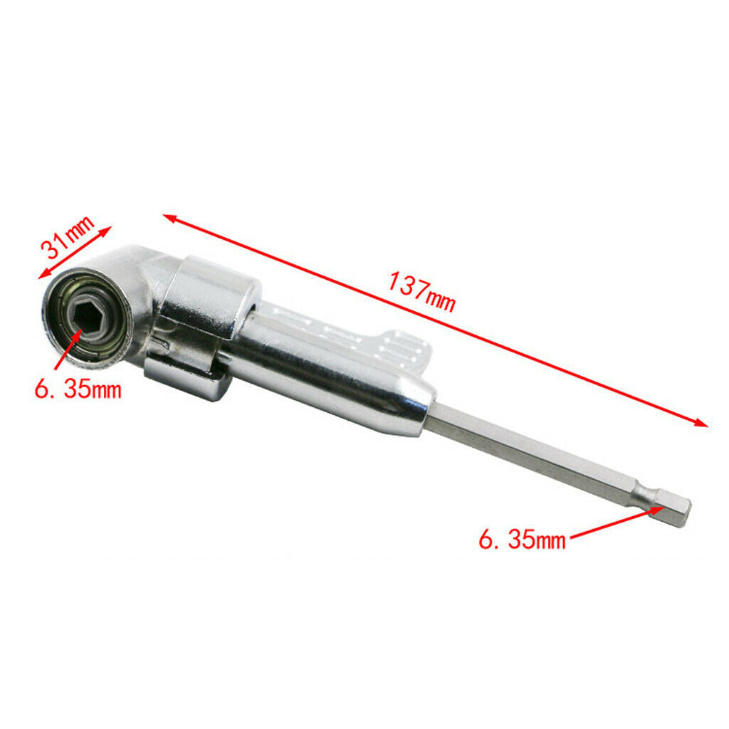 Pack of 2 Right Angle Screw Driver Drill Screwdriver Tool 105 Degree 1/4