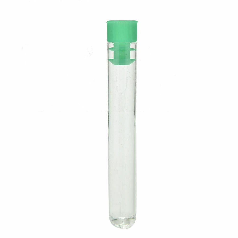 Plastic test tube  with 10 clear 12x75mm tubes and caps New