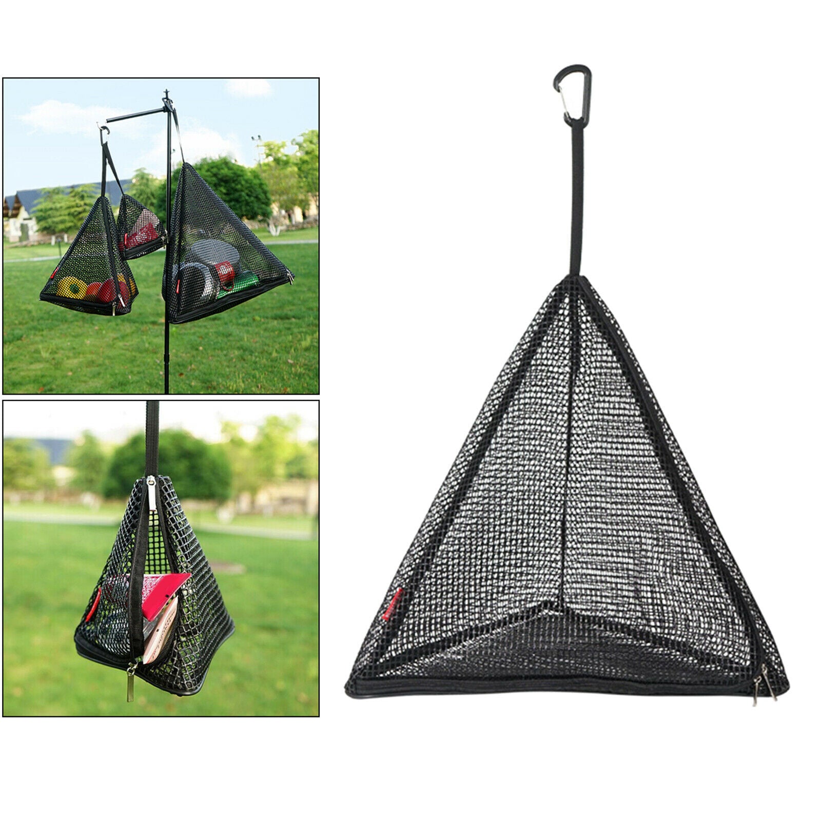2X Outdoor Drying Hanging MeshStorage Net Tent Food Dryer Net Basket 40x43cm