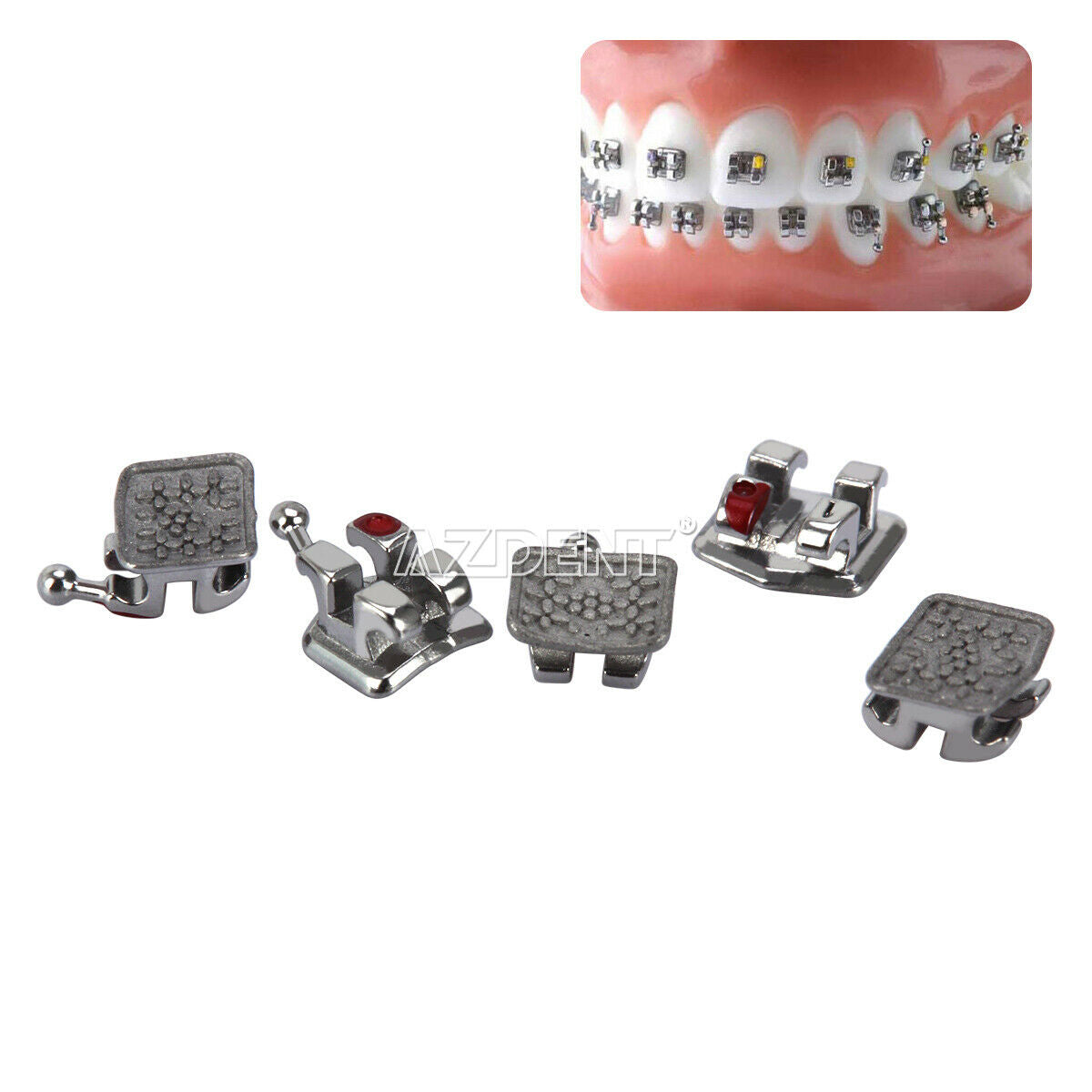 10 Kits Dental Orthodontic MIM Monoblock Bracket Brace Mini Roth.022 3-4-5 Hooks
