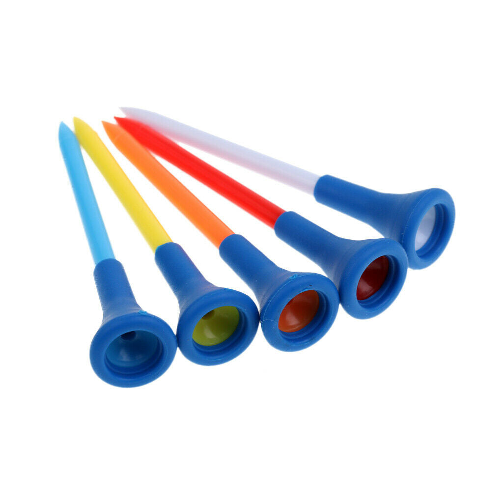 5 Pieces 70mm Durable Plastic Golf Tees