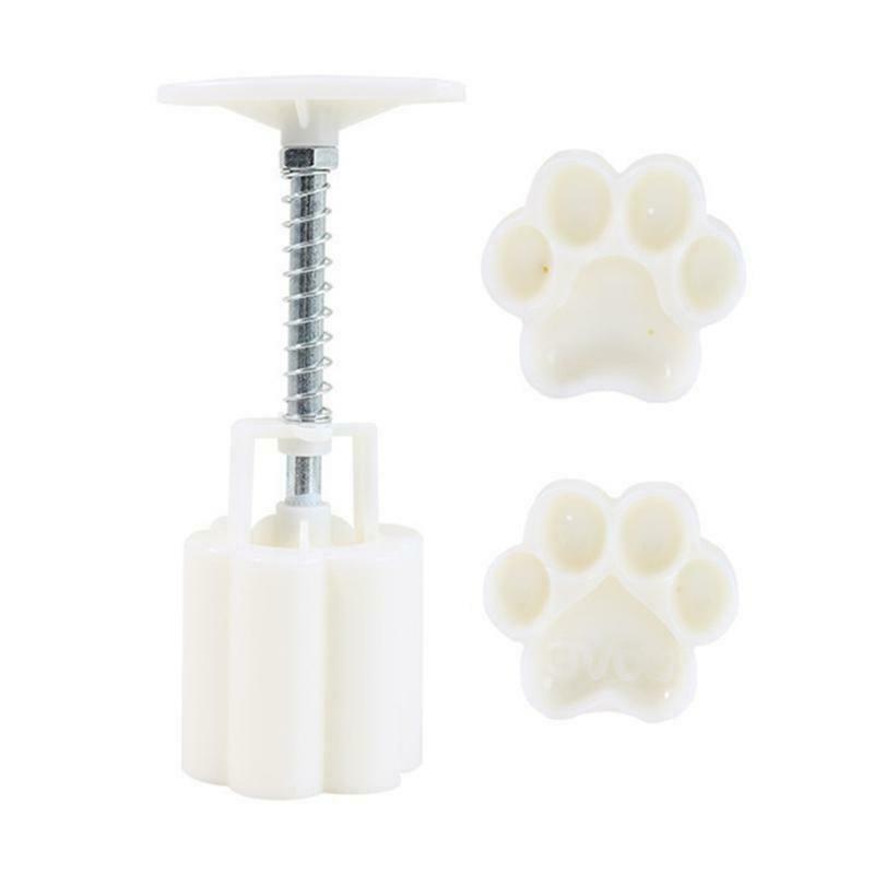 Plastic Mooncake Mold 50g Cat Paw Stamp Biscuit Cookie Cutter Mould DIY Fondant
