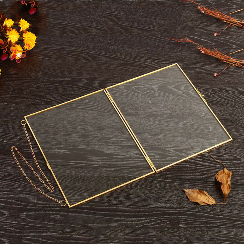 Set of 2 Double Sided Photo Frame Wall Mounted Artwork Display Holder Decor