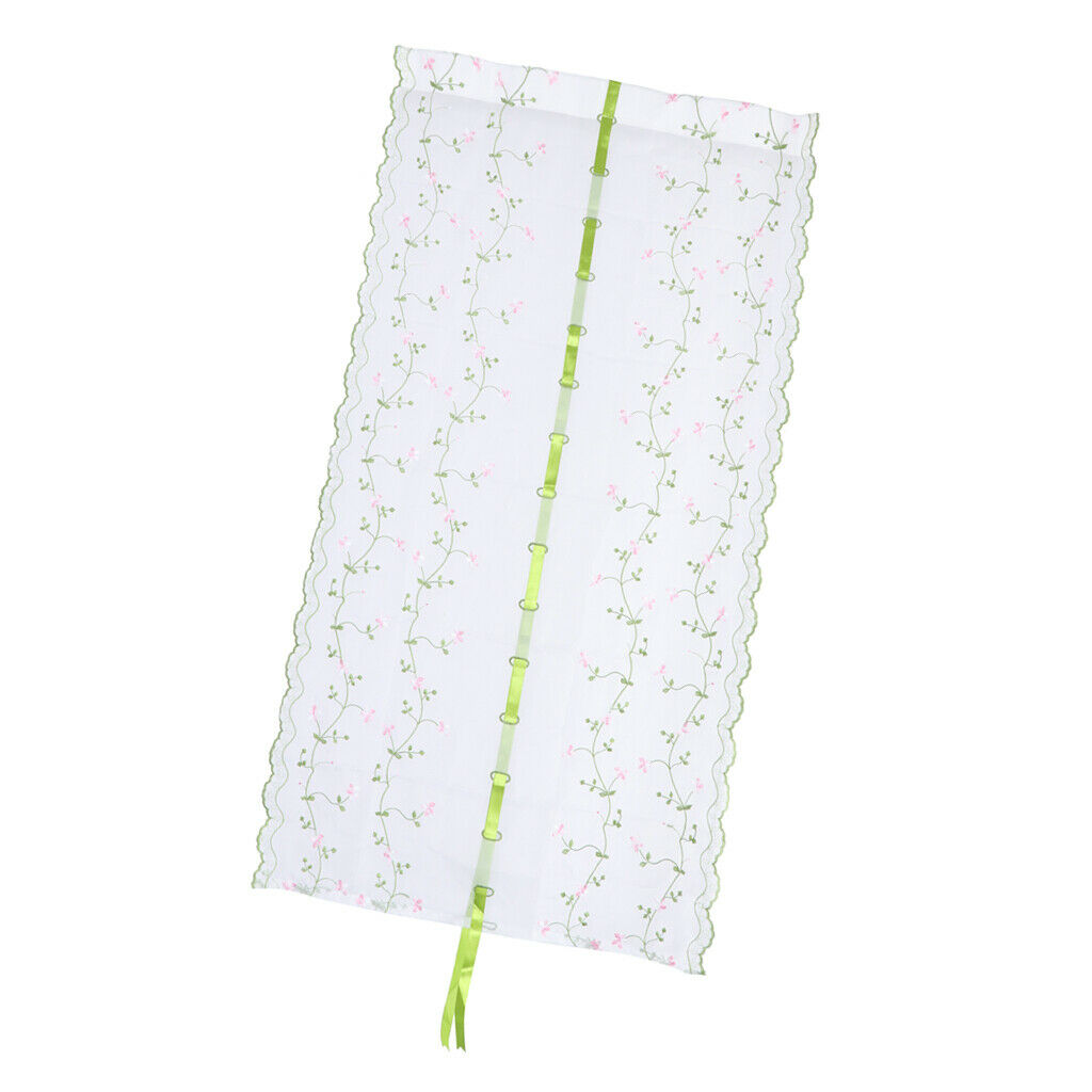 Tie Up Curtain Balloon Shades Window Treatment Valance Gauze 150x80cm