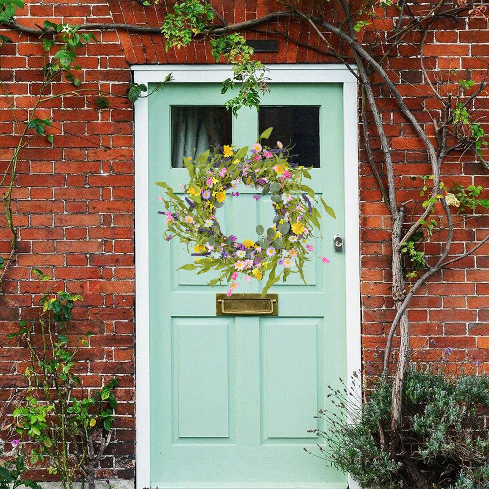23.6 inch Artificial Flower Wreath Lavender Garland Wedding Decoration