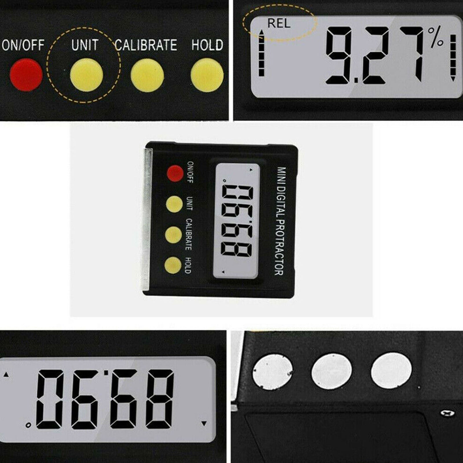 Digital LCD Protractor Gauge Level Angle Finder Inclinometer Magnet Meter