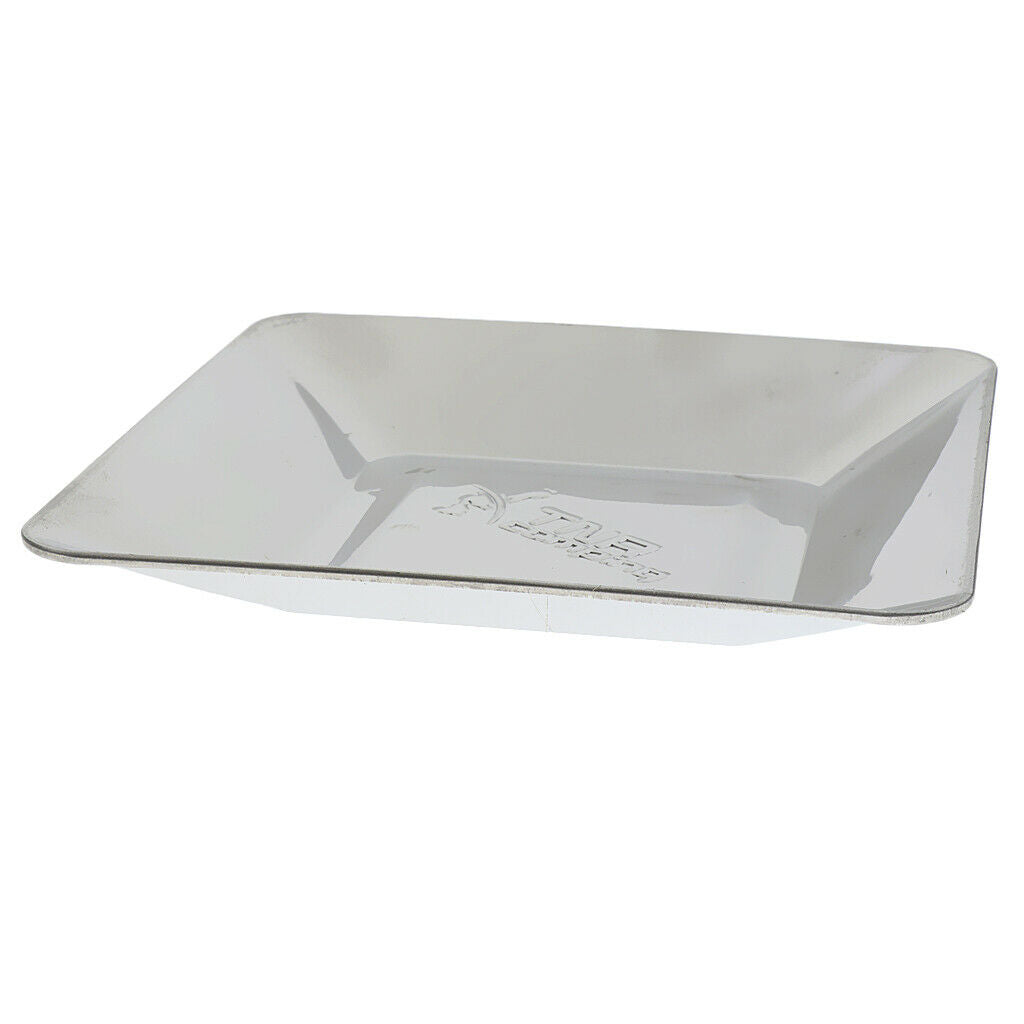 12cm Outdoor Camping Barbecue Square Stainless Steel Plate Dinner Dish