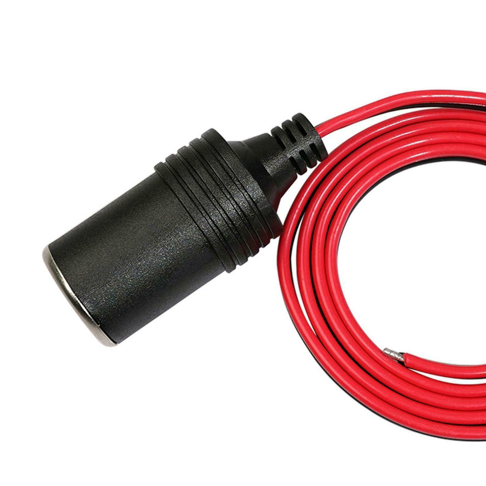 1m 120W 18AWG 12V 24V Car Cigarette Lighter Female Socket Cable Cord Adapter