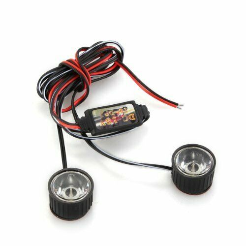 White 2 LED Flashlight Strobe warning light strobe light brake 3W L4G5G5