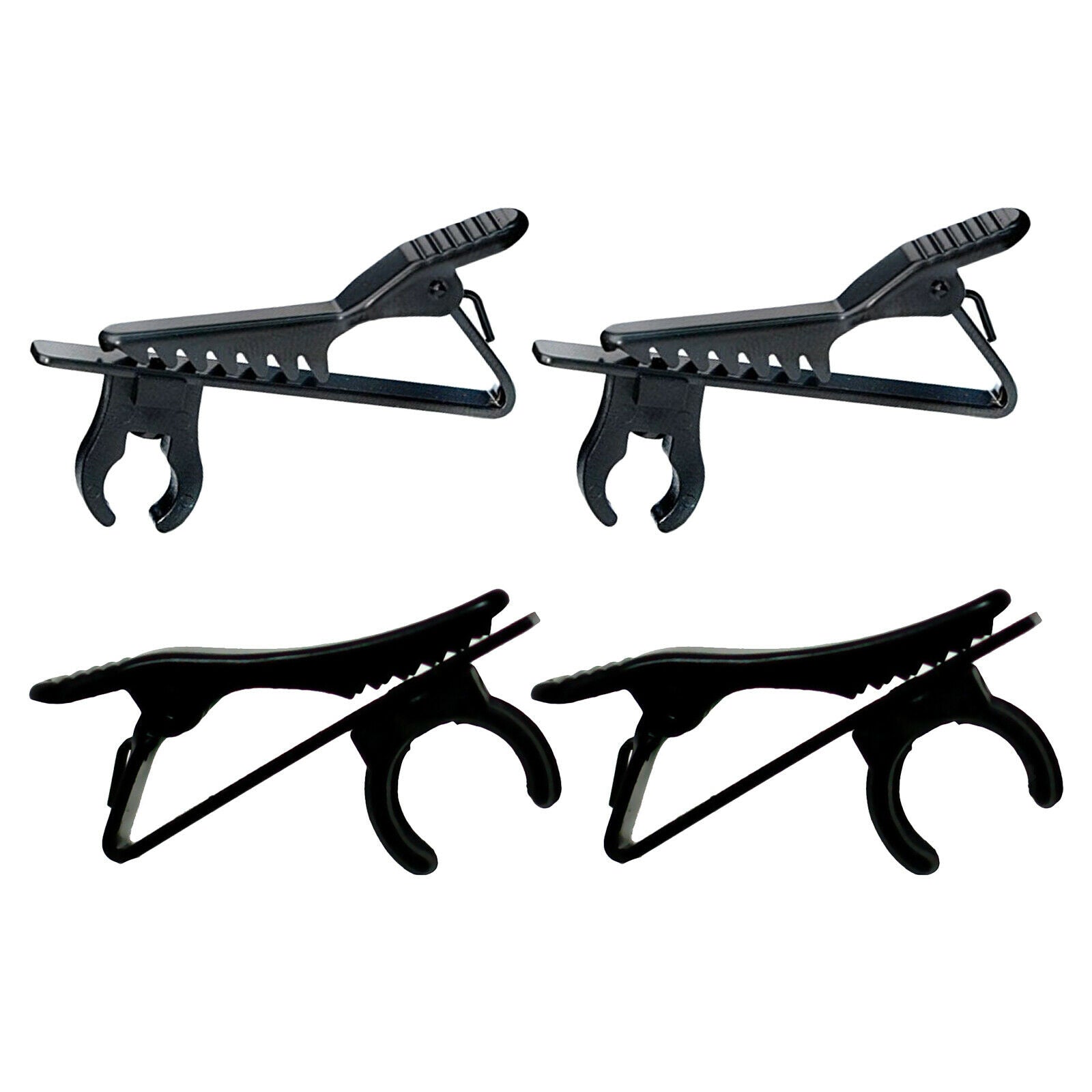 4 Pieces Mini Universal Mic Clips Lapel Collar Microphone Clip Clamp Holder