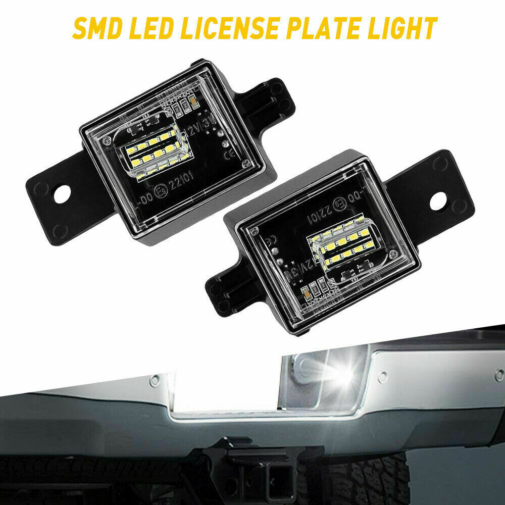 OE-Fit Full LED License Plate Lights Kit For Silverado GMC Sierra 1500 2500 3500