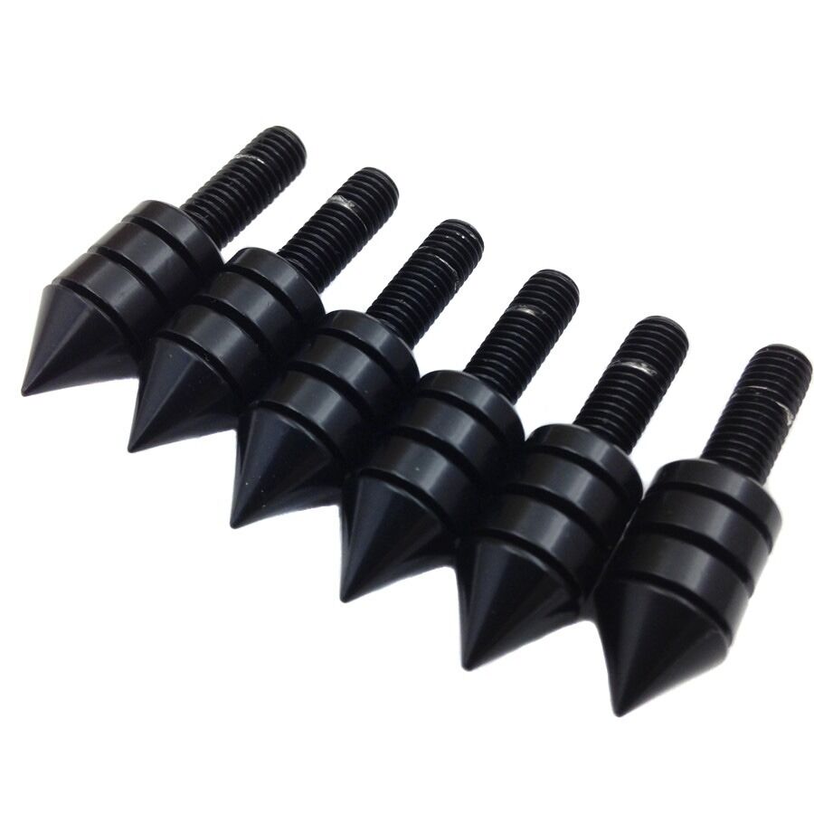 Universal Motorcycle Spike Bolts BLACK (Windscreen, Fairings, License Plate)
