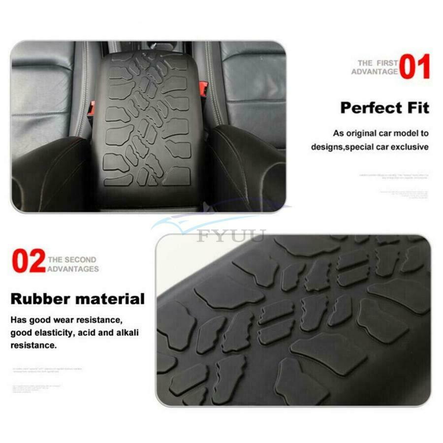 1PCS Car Center Console Armrest Cover Pad Black For Wrangler JL JT 2018-2020