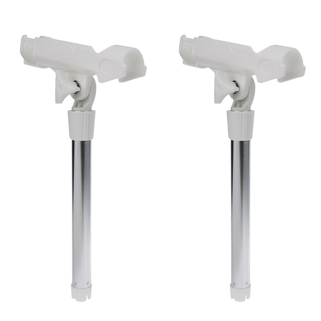 2 Pcs Angle Adjustable Single Outrigger Rod Holder Boat Fishing Rod Tube