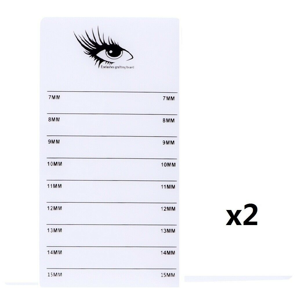 2x Acrylic False Lash Glue Pallet Eyelash Extension Stand Holder Board Plate