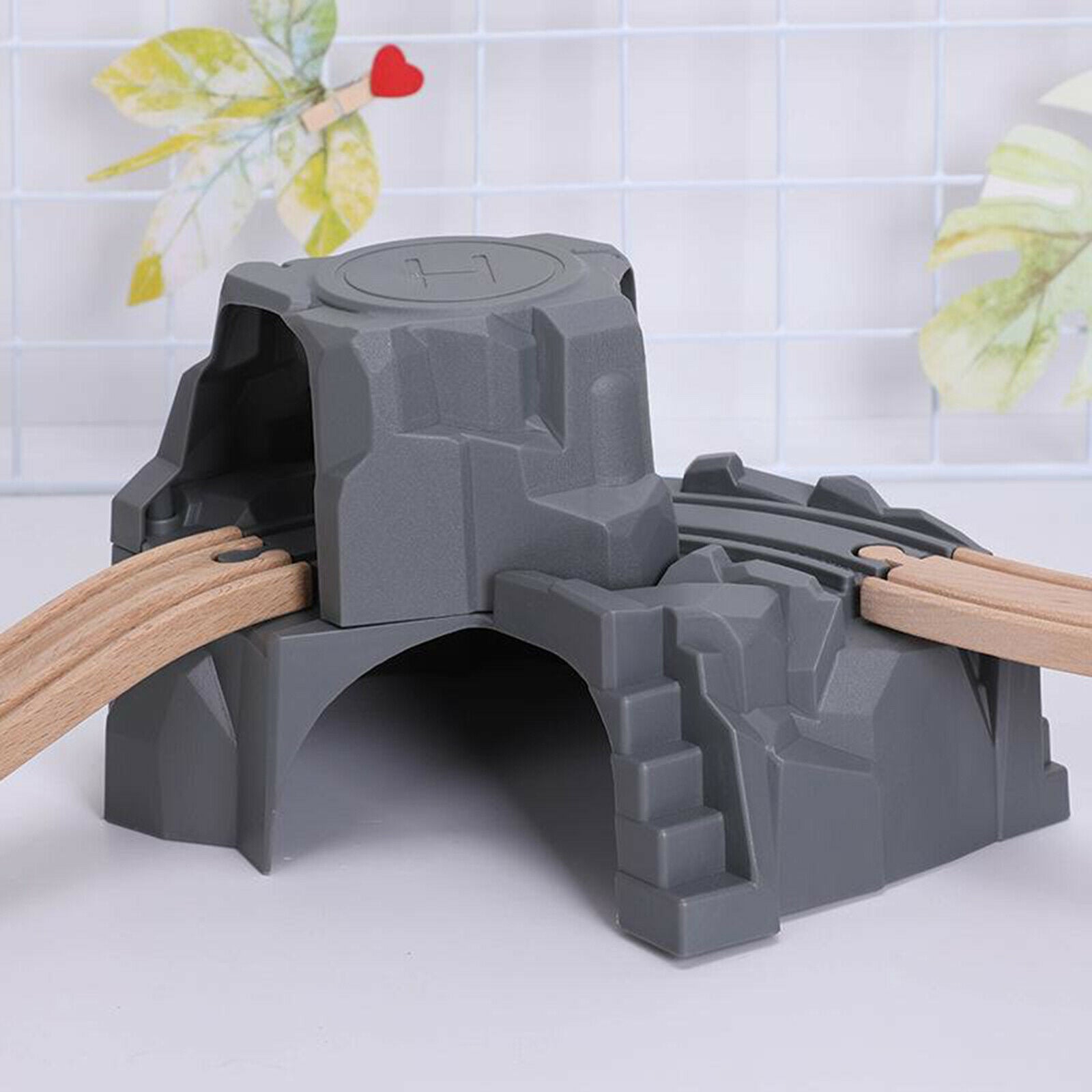 Plastic Grey Train Tunnel Wooden Train Track Accessory Tunnel Train Kids