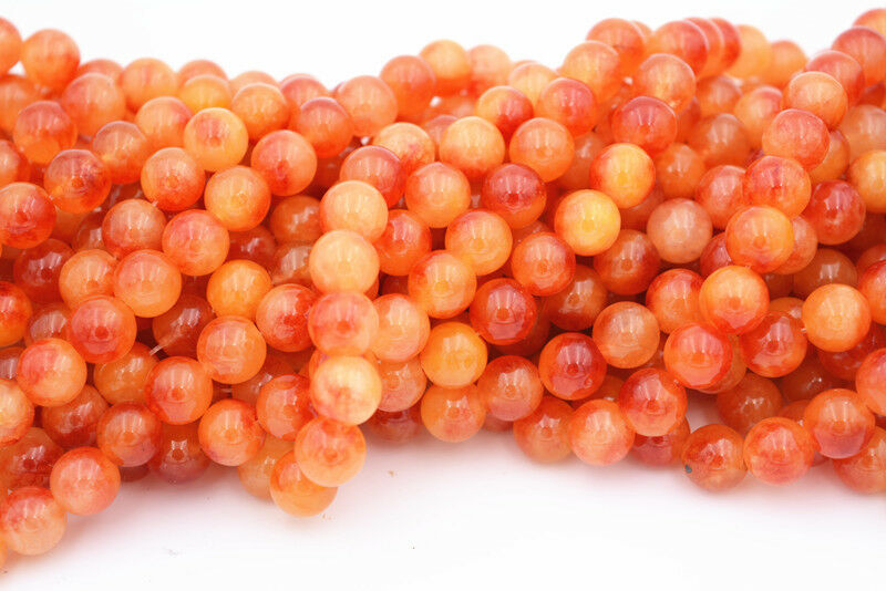 Beautiful cherry red 10 mm Gem jade beads loose beads 15 "AAA