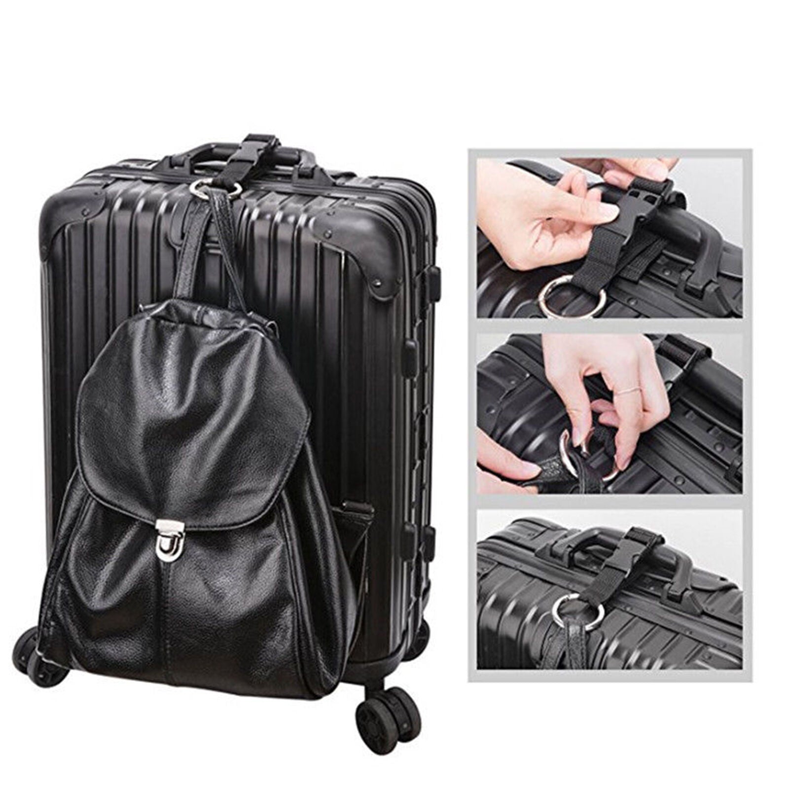Portable Anti-theft Luggage Strap Jacket Holder Gripper Add Bag Handbag Clip