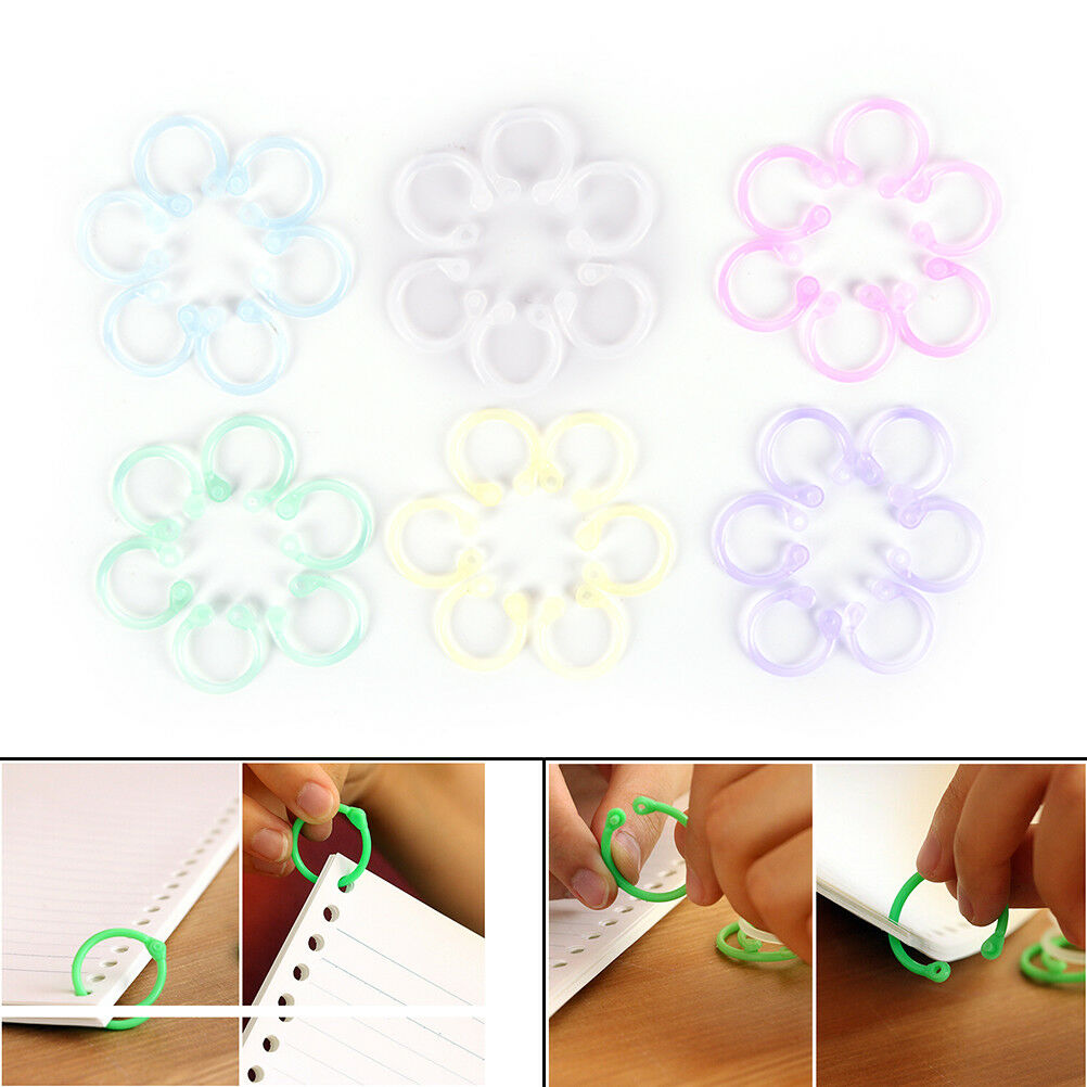 12x Easy Ring Paper Book Loose Leaf Binder Keychain Key Stationer.l8