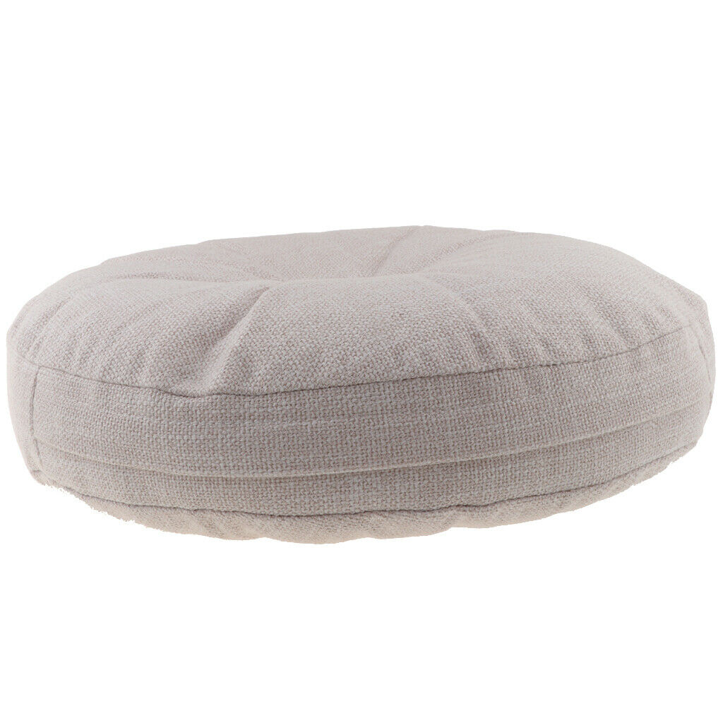 Japanese Futon Style Round Cushion Sofa Tatami Seat Pad Off White
