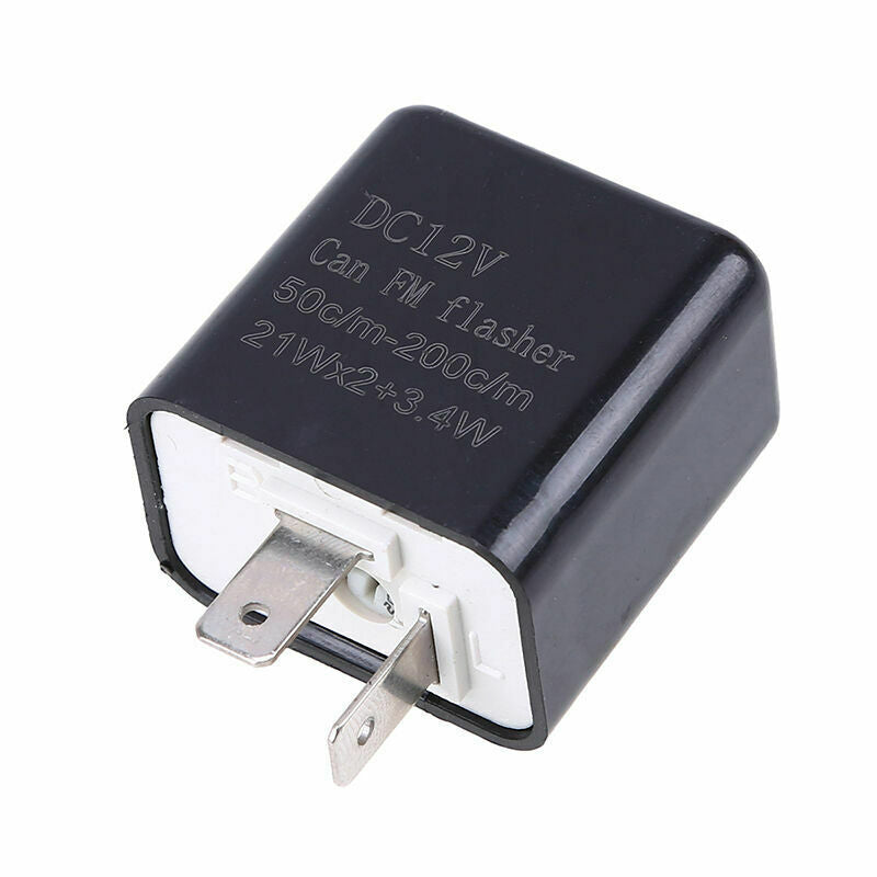 2PC 2 Pin Motorcycle LED Flasher Relay Blinker Adjust Turn Signal Flash Issue