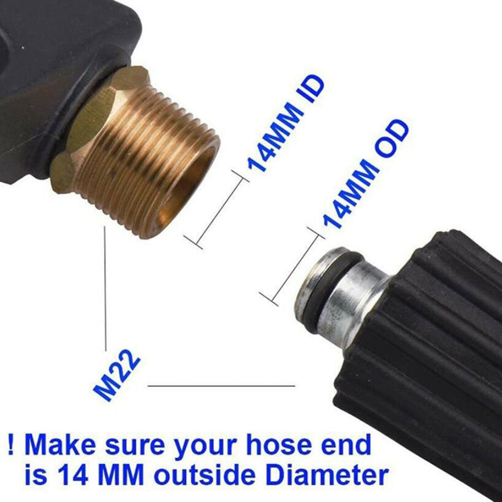 1/4" Pressure Washer Gun Short Wand Spray Nozzle Tips Fitting Quick Release