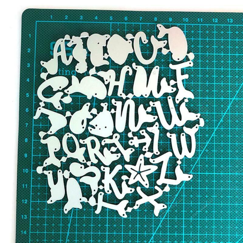 Ocean Fish Alphabet Metal Cutting Dies Stencil Scrapbooking DIY Album Stamp Card