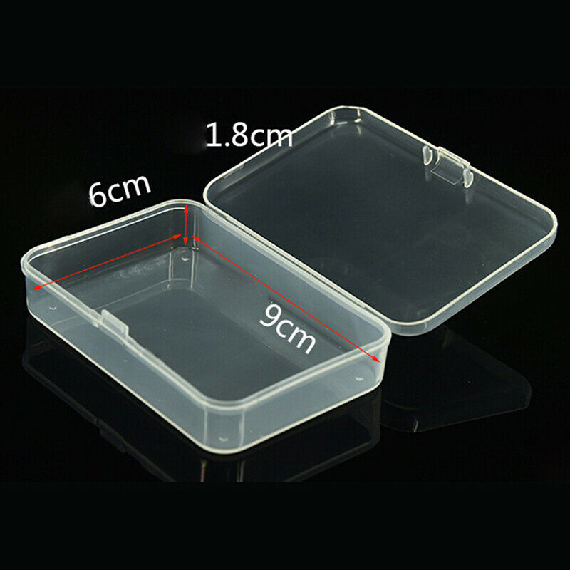 9.3*6.3*2.2cm Transparent Plastic Storage Box Clear Square Multipurp gtJC.l8