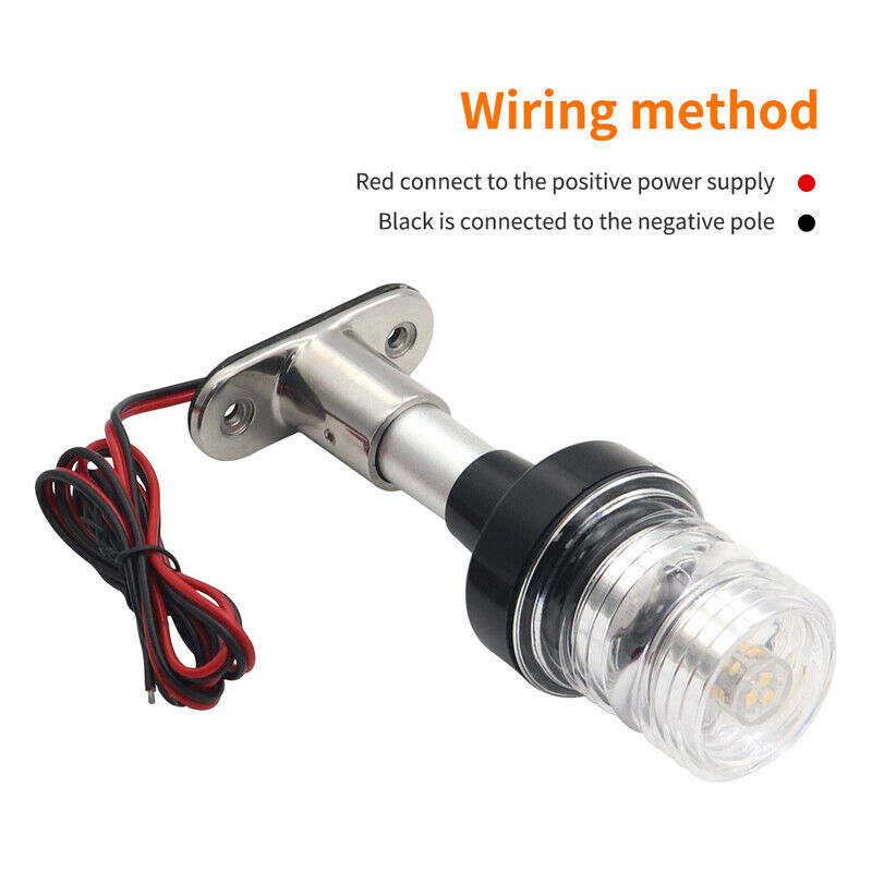 6" LED Light Boat Navigation Yacht Marine Stern Light 12~24V Signal Light White