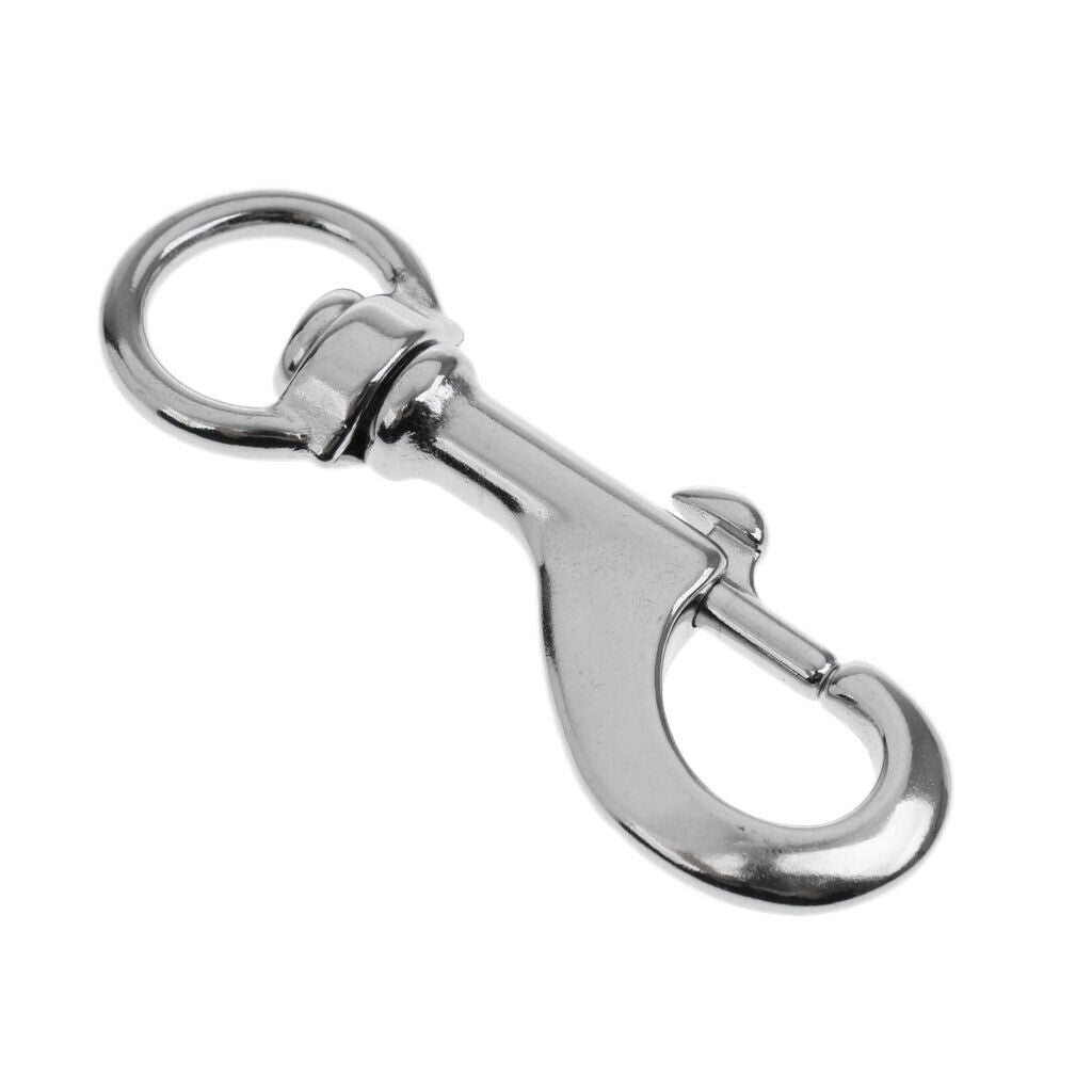 2x Stainless Steel Hook Ring Snap  Buckle Clip