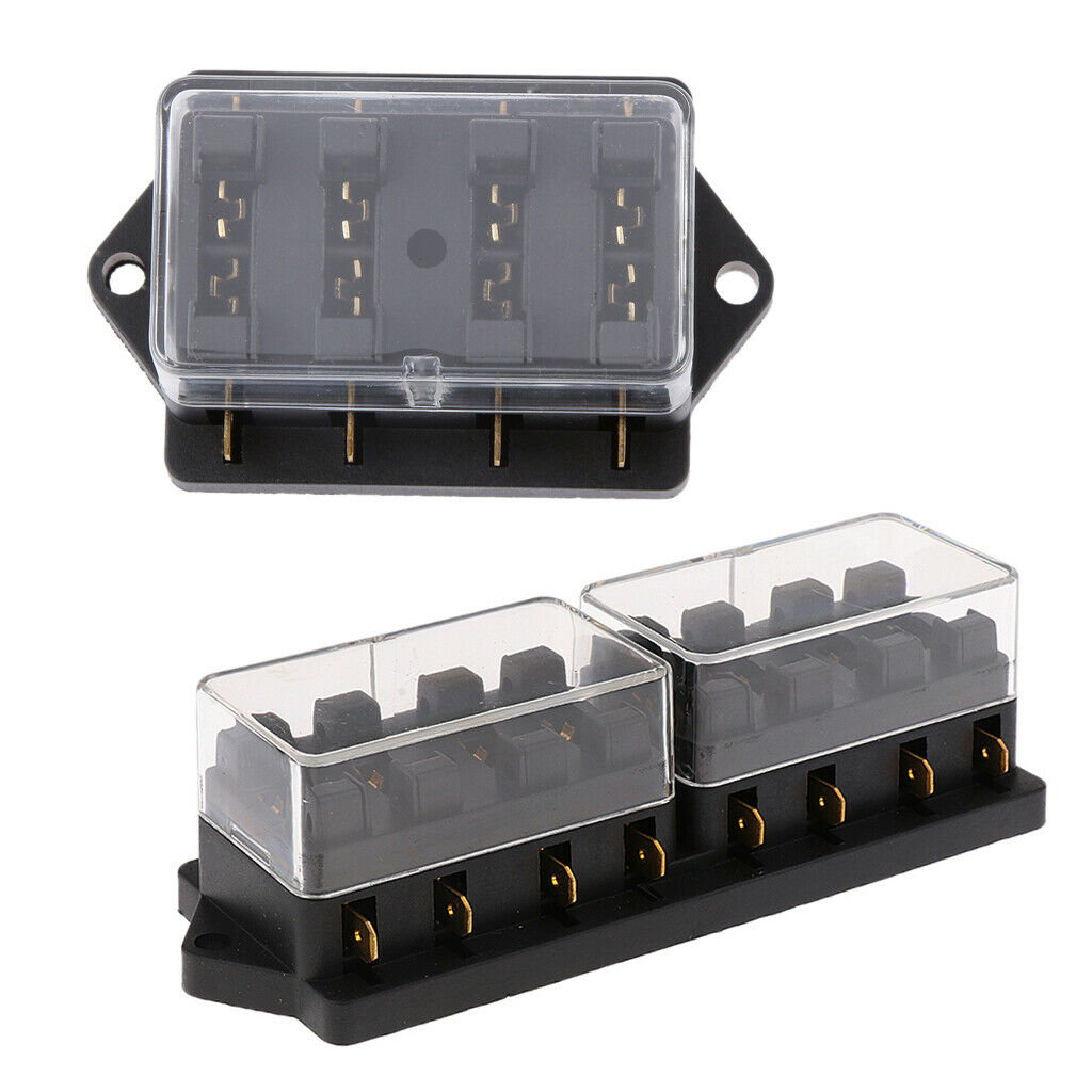 4 Way Car Vechile Circuit Automative  Block 4pcs FUSE & 8 Way Car Fuses