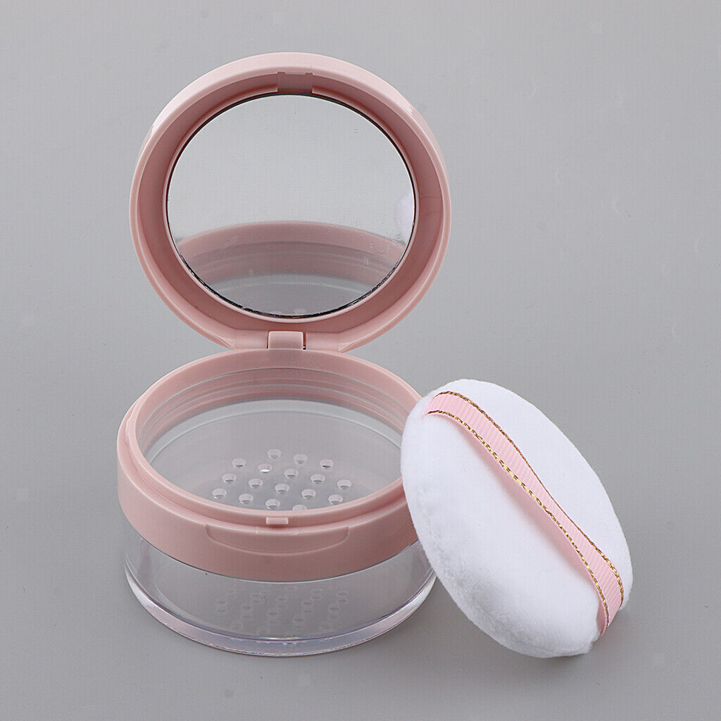 2pcs Empty Loose Powder Case Blush Storage Container Talcum Powder Jar 20g