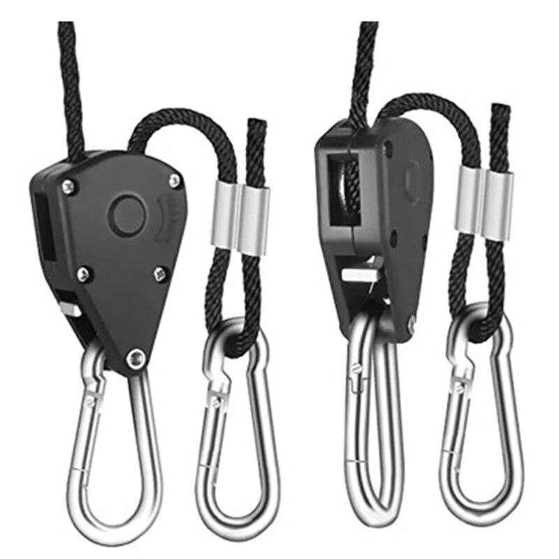 1Pair Hanging Rope Ratchet Lights Lifters Led Grow Light Hangers Zinc Alloy  SJ