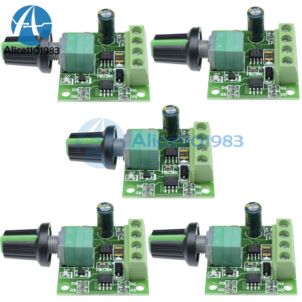 5PCS 2A Motor Speed Switch Controller PWM 1803BK+self-recovery Fuse DC 1.8V-15V