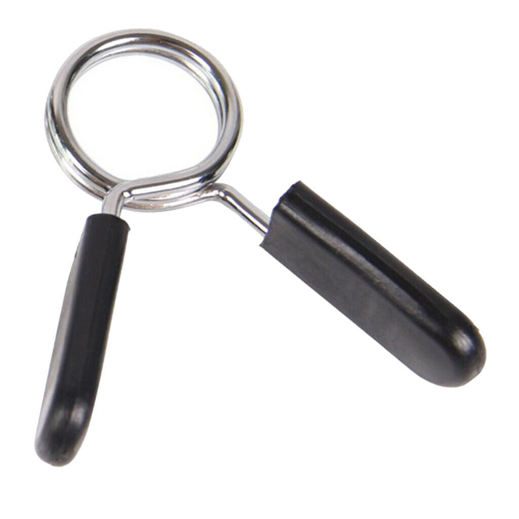 2x Steel 1'' Barbell Spring Clamp Olympic Gym Clips Lock Collar Adjuster