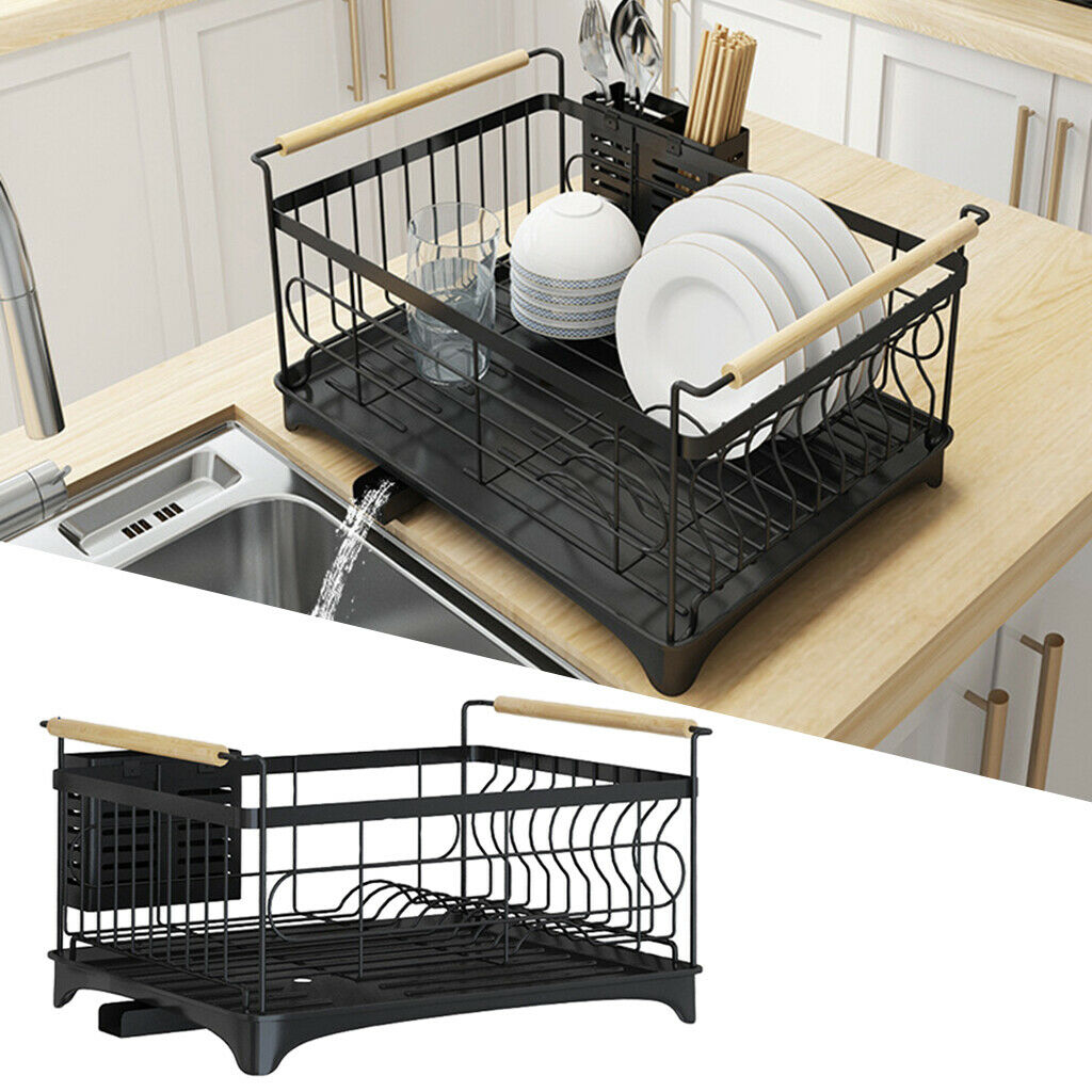 Stainless Steel Dish Drainer Drying Rack Drying Plate Shelf for Bowls Pans