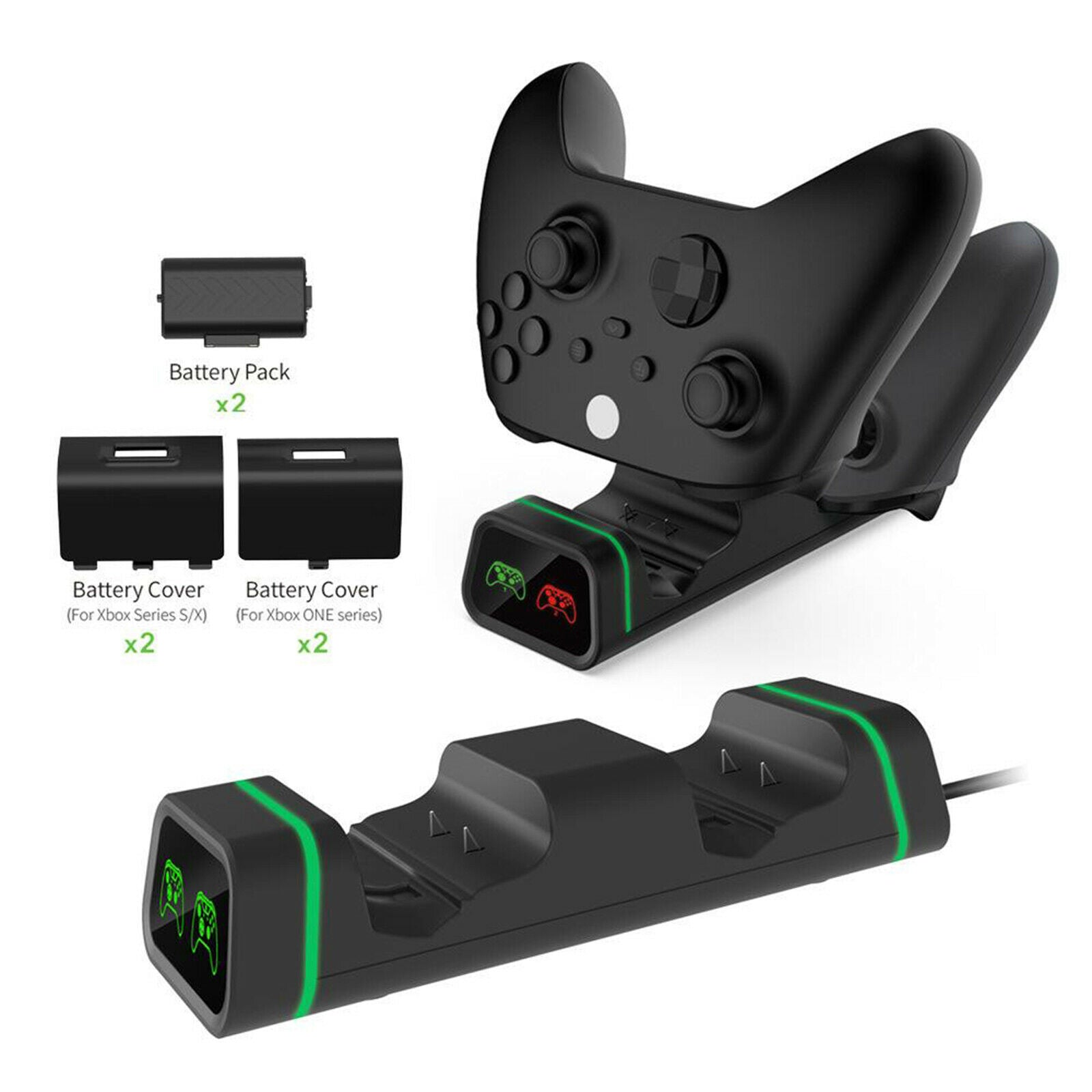 Dual Controller Charger for   S Two Slot Station 2 Battery Packs