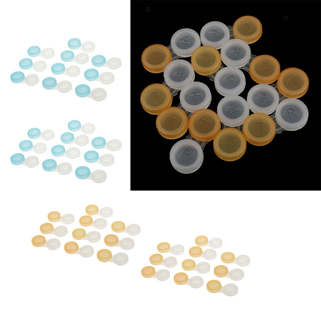 Lot of 40pcs Portable Contact Lens Case Travel Lenses Storage Soaking Boxes
