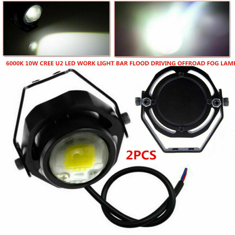 6000K 10W U2 LED Work Light Bar Flood Driving Offroad Fog Lamp Backup Light Part