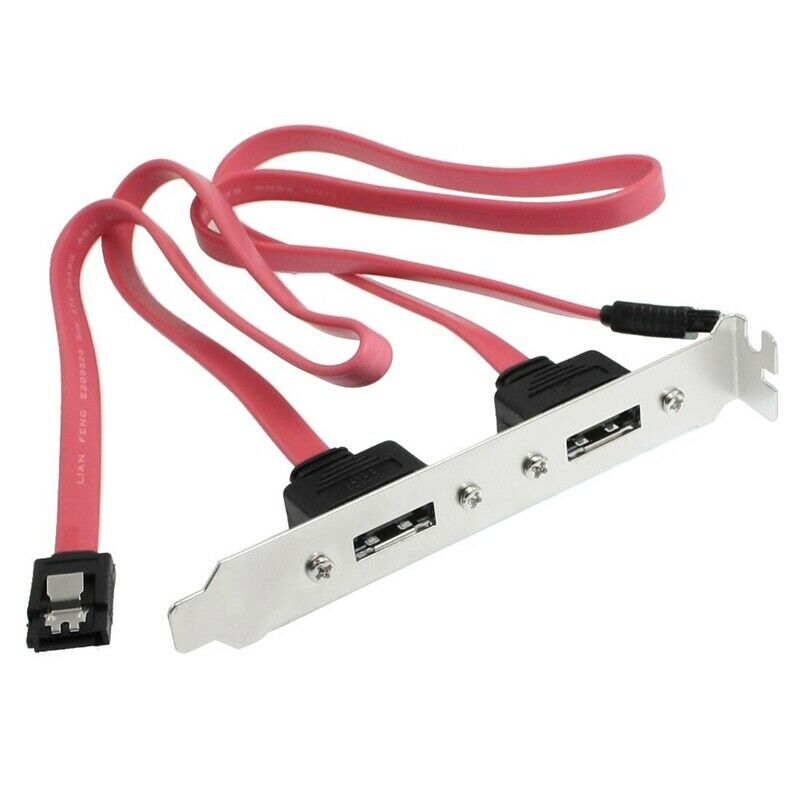 Dual Port SATA Serial ATA Cable to ESATA Bracket Adapter Cable V8O8O8
