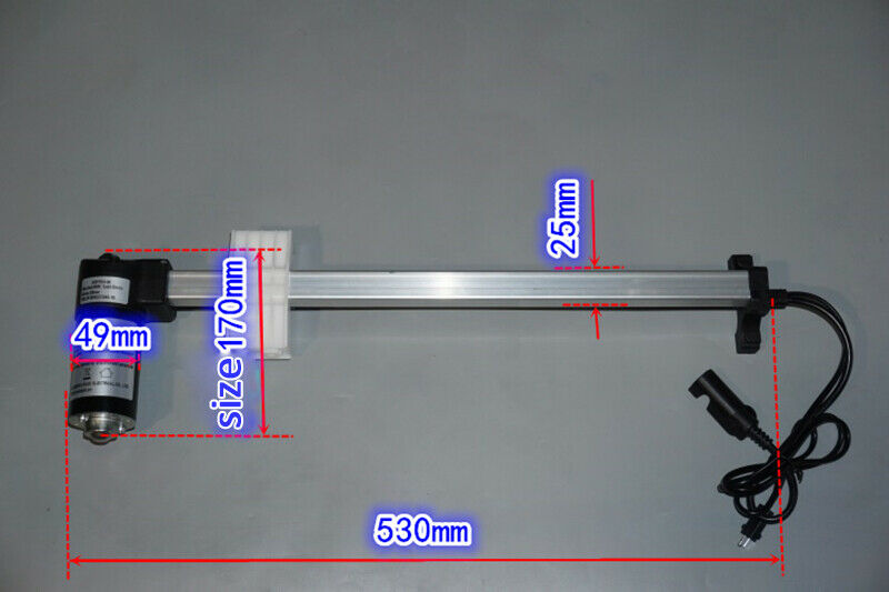 DC 29V push rod motor screw slider 75W 12V 24V 29V voltage electric stroke 326mm