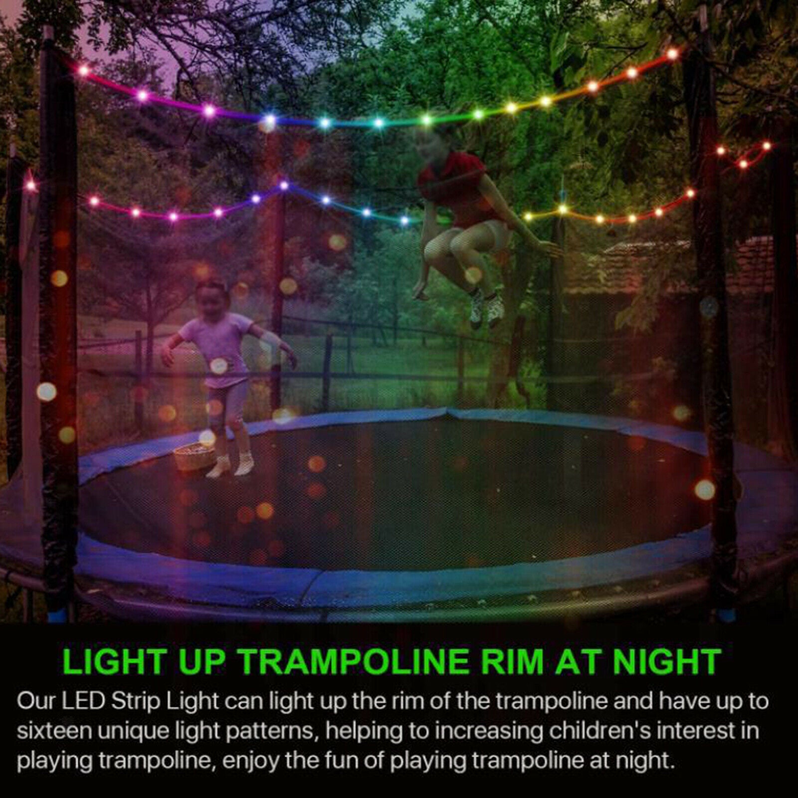 39.37ft Colorful Strip Light with Remote Controller for Patio Parties Gift