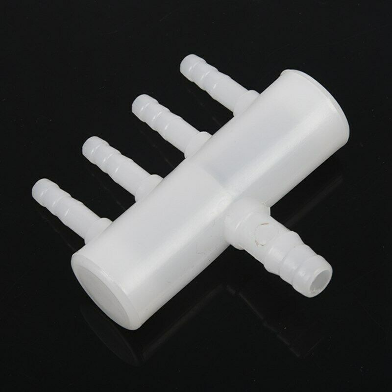 Plastic 4 Way Aquarium Oxygen Tube Fitting Splitter Manifold Tap Valve E4X2