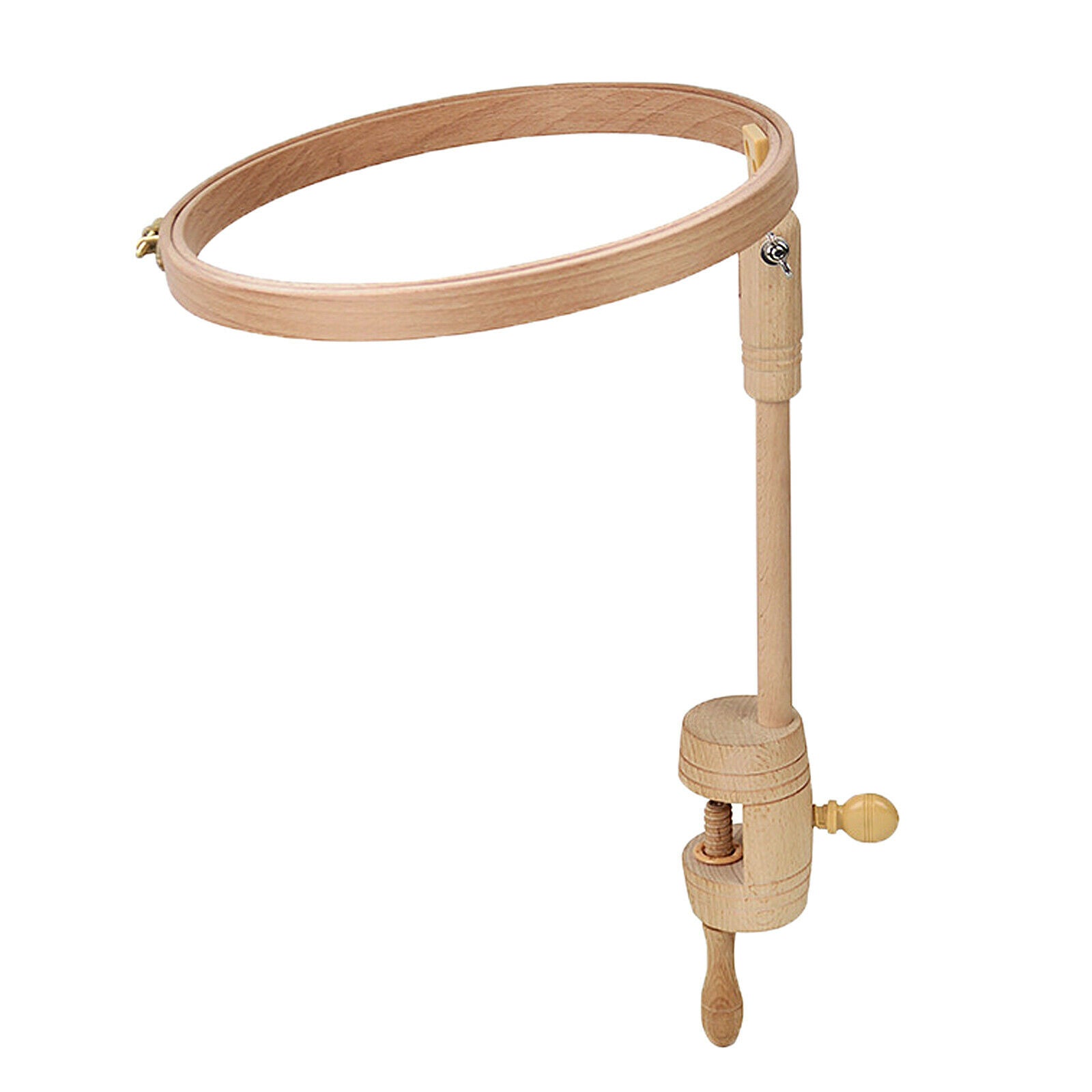 Embroidery Stand Rotated Natural Beech Wooden Adjustable Cross Stitch Lap Frame