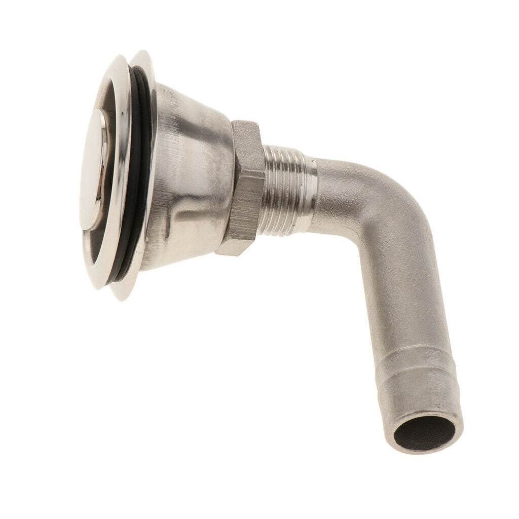 Boat Yacht Deck Drain Stainless Steel Hardware Water Outlet Diameter 12 mm