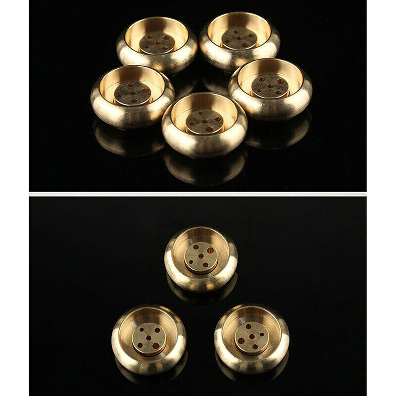 1pcs 5 Holes Mini Brass Incense Burner Incense Sticks Censer Holder Home .l8