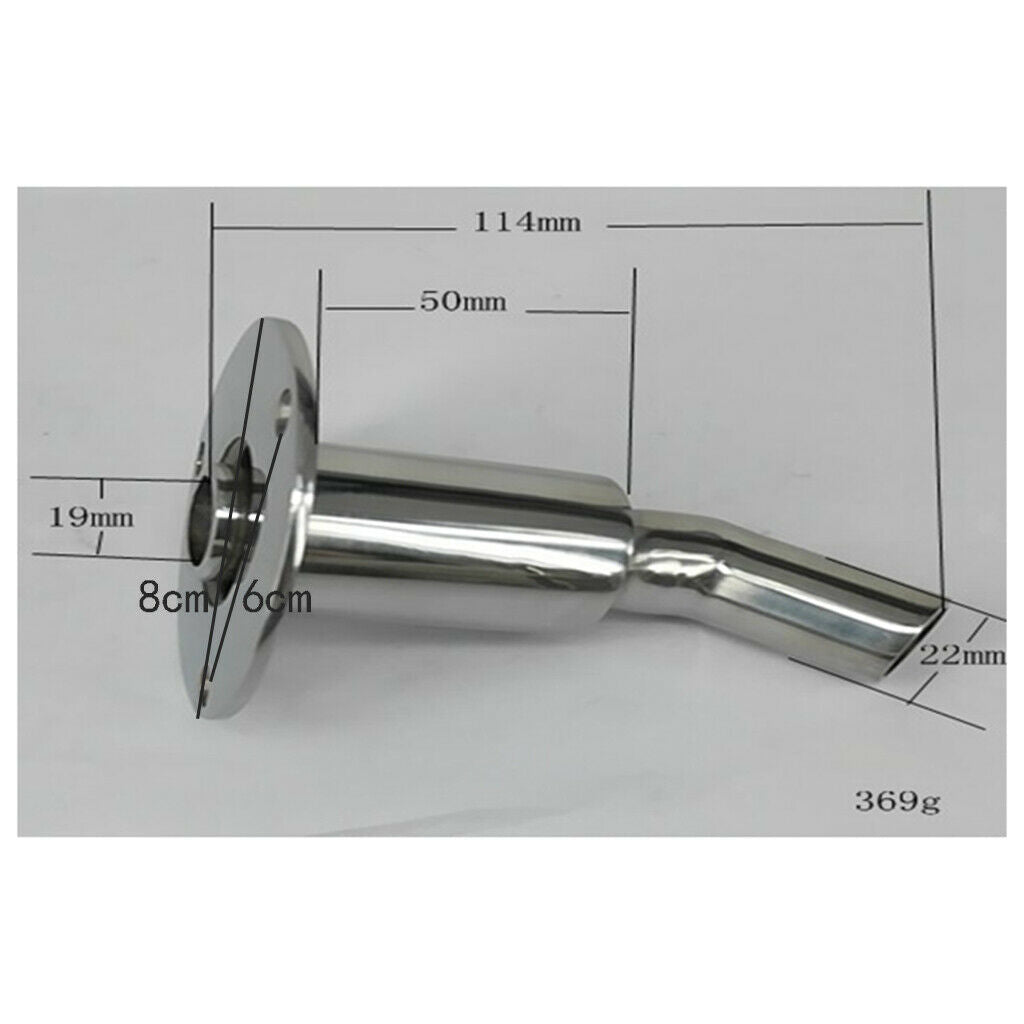 Marine 304 Stainless Steel Thru Hull Plumbing Fitting Adapter for 22mm Hose
