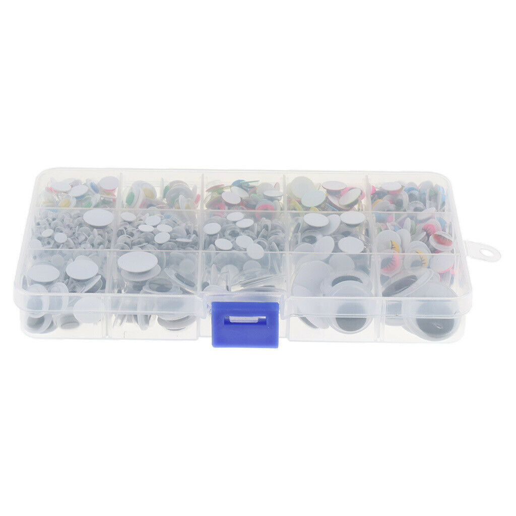 1100-Piece 5-25mm Googly Eyes SELF ADHESIVE Google Wiggly Eyes Craft